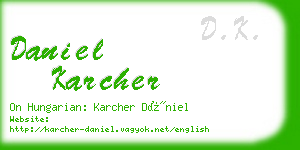 daniel karcher business card